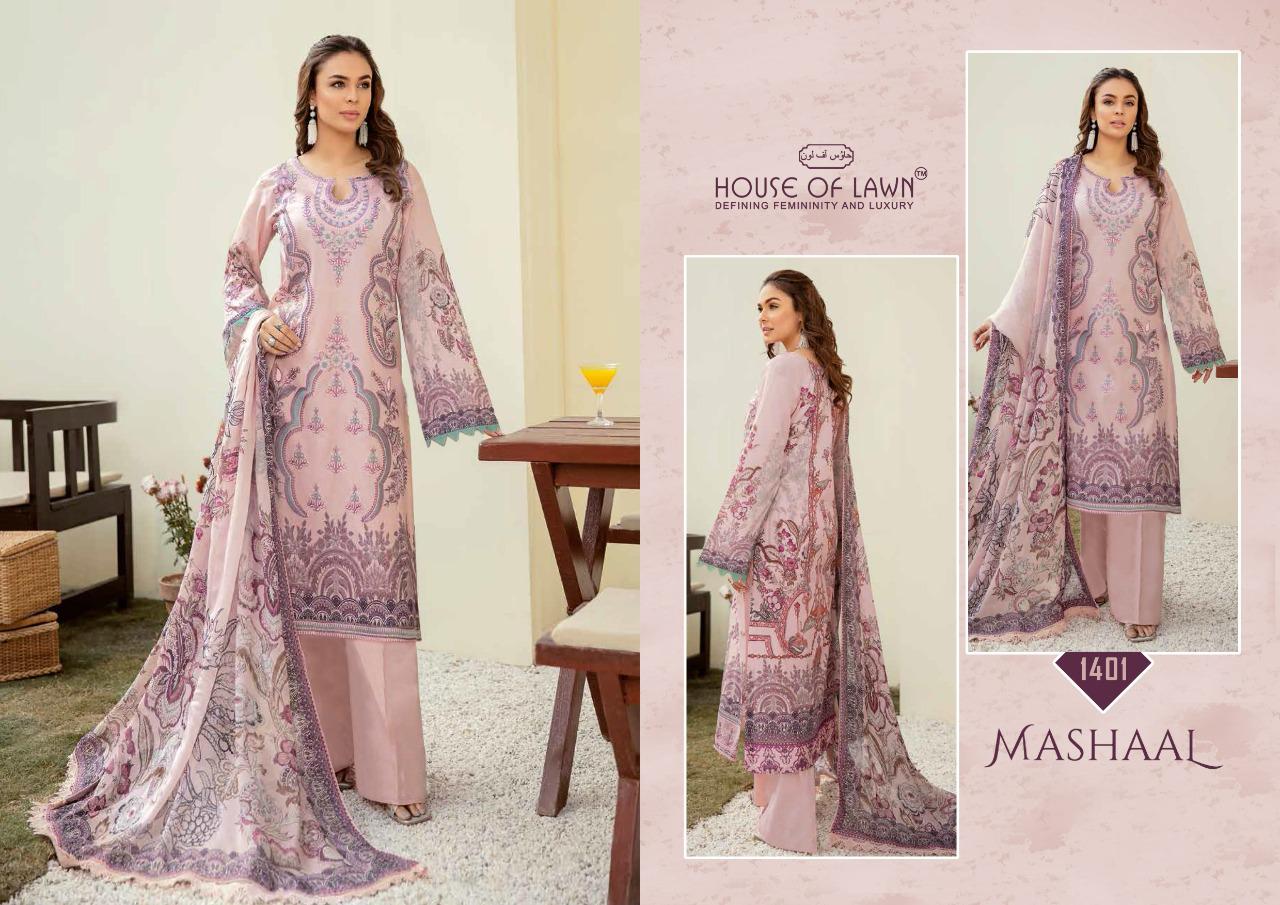 House Of Lawn Mashaal Lawn Cotton Fancy Wear Designer Pakistani Salwar Kameez Collection